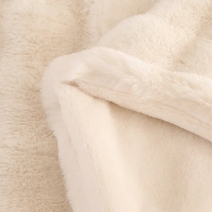 Luxury Soft Faux Fur Throw Blanket Fuzzy Plush Bedspread on the bed plaid sofa cover blankets and throws for living room bedroom-faithfullyfocusd