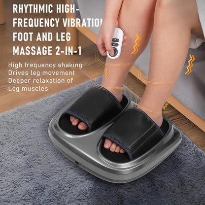 Foot Massager Shiatsu Kneading Deep Tissue Relax Heated Roller Calf Pain Relief Fatigue Muscles Vibrator Machine Health Relief-faithfullyfocusd