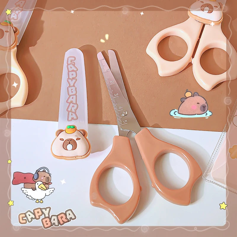 pretty school useful back to school stationery scissors  cute capybara craft scissors Mini scissors for diy children's scissors-faithfullyfocusd