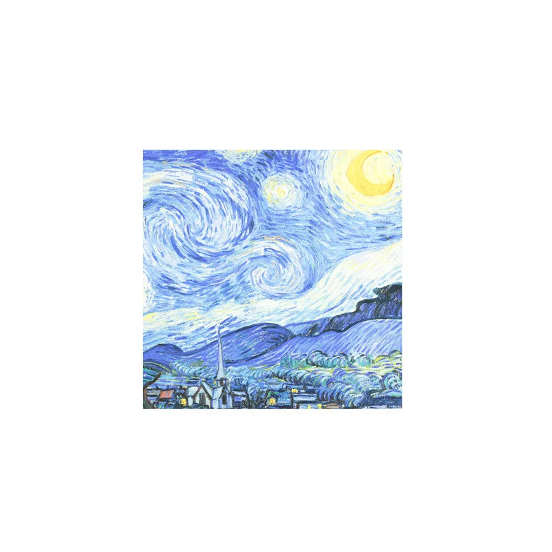 Painting Memo Pad Monet Van Gogh No-sticky Note Decal Scrapbooking DIY Notepad Diary Stationery School Supplies-faithfullyfocusd