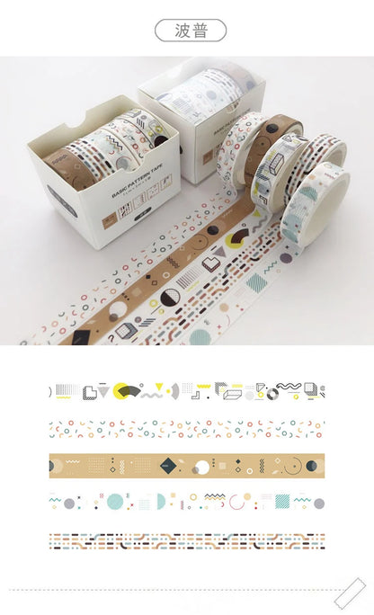 5Pcs Sakura Washi Tape Set Basic Decorative Adhesive Tape Journal Supplies Washitape Stationery Scrapbooking Cute Masking Tape-faithfullyfocusd