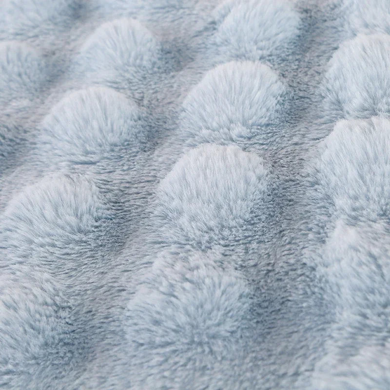 Luxury Soft Faux Fur Throw Blanket Fuzzy Plush Bedspread on the bed plaid sofa cover blankets and throws for living room bedroom-faithfullyfocusd