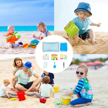 Play Sand Indoor Sand Mold Set Colorful Play Sand Sensory Sand With Inflatable Cushion Base Playful For Boys Girls Toddler-faithfullyfocusd