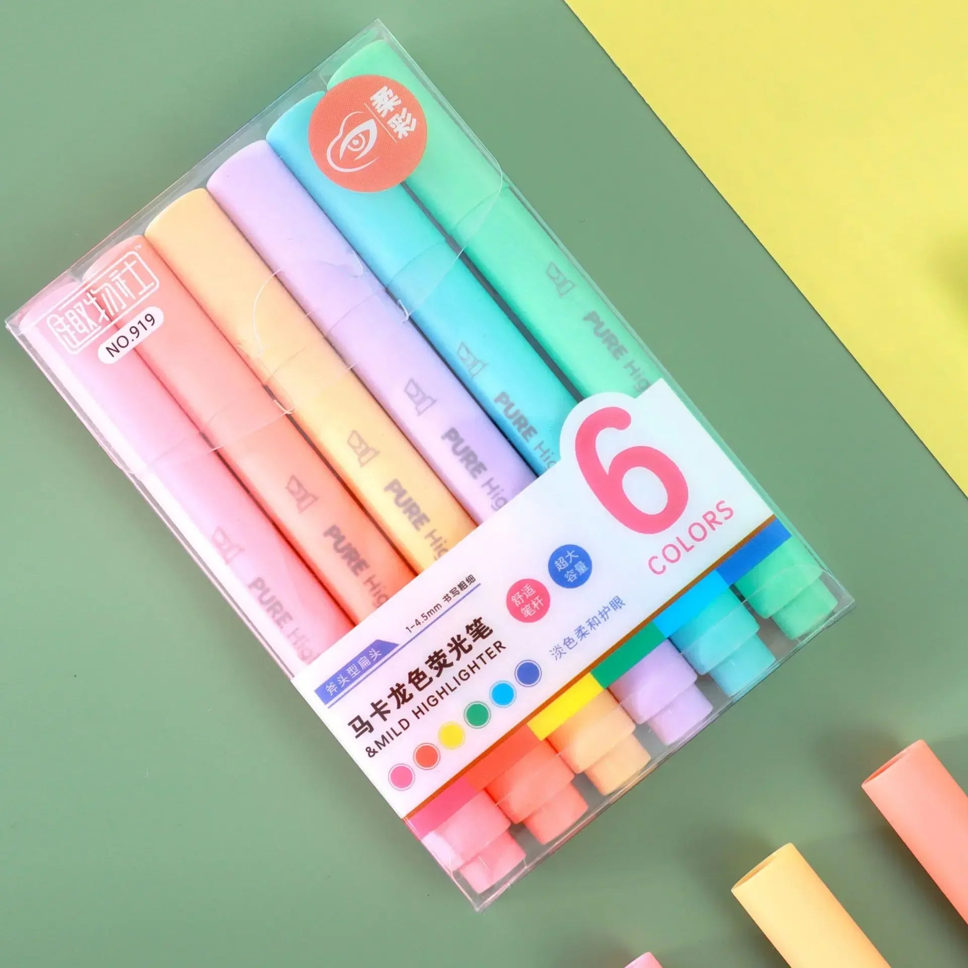 6Pcs/set Pastel Color Macaron Highlighter Pen Marker Pens Fluorescent Pen Drawing Highlighters Cute Stationery School Supplies-faithfullyfocusd