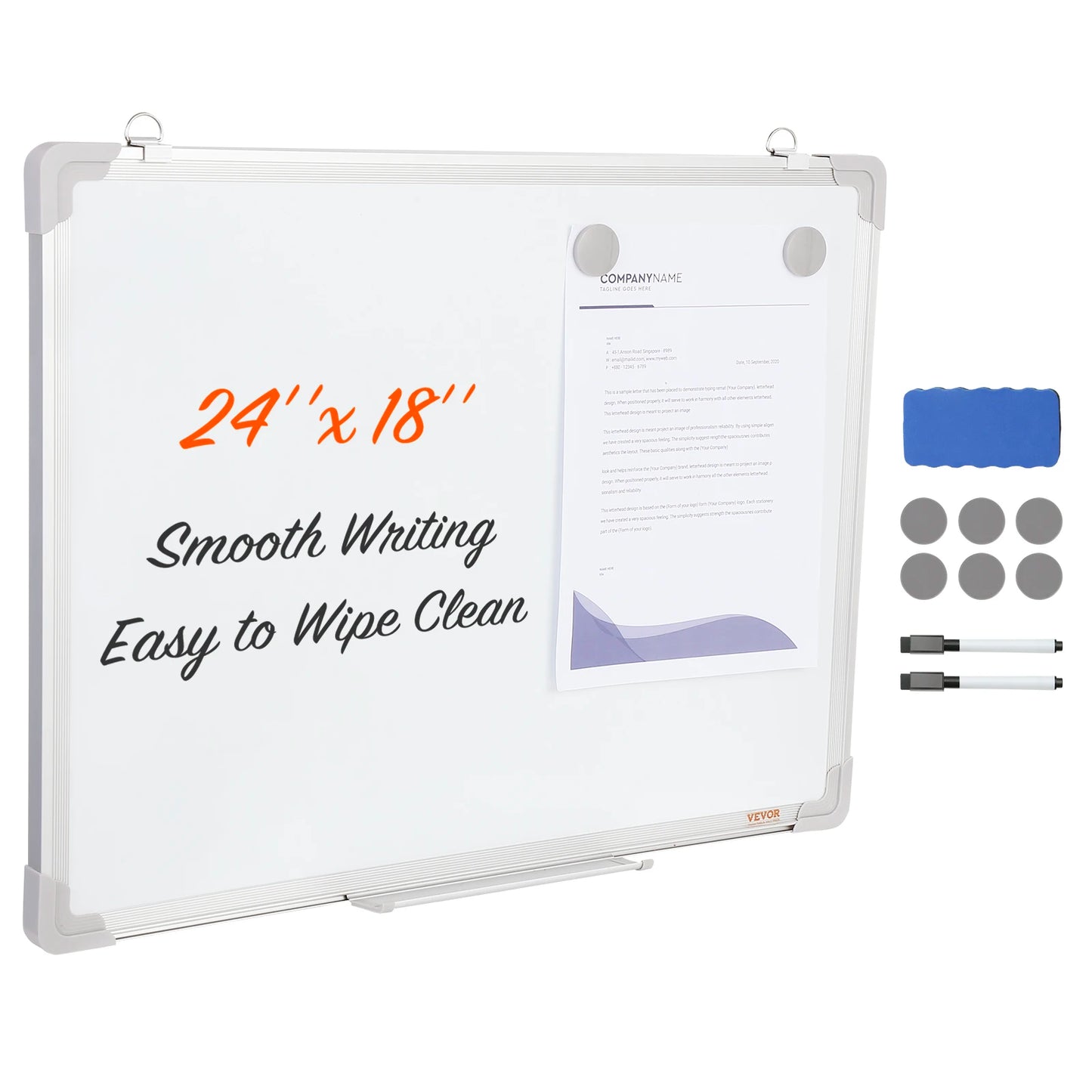 VEVOR Rolling Magnetic Whiteboard Double-Sided Mobile Whiteboard 360° Reversible Adjustable Height Dry Erase Board for School-faithfullyfocusd