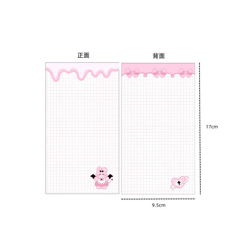 A6 Cute Binder Rabbit Week Plan Todo Paper Refill Accessories 120gsm Loose-leaf Notebook Journal Diary Paper School Stationery-faithfullyfocusd