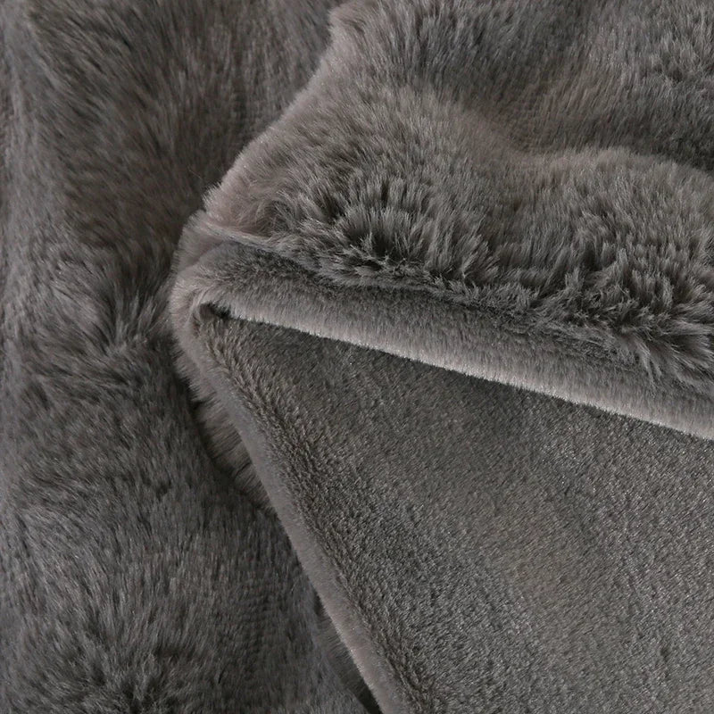 Luxury Soft Faux Fur Throw Blanket Fuzzy Plush Bedspread on the bed plaid sofa cover blankets and throws for living room bedroom-faithfullyfocusd