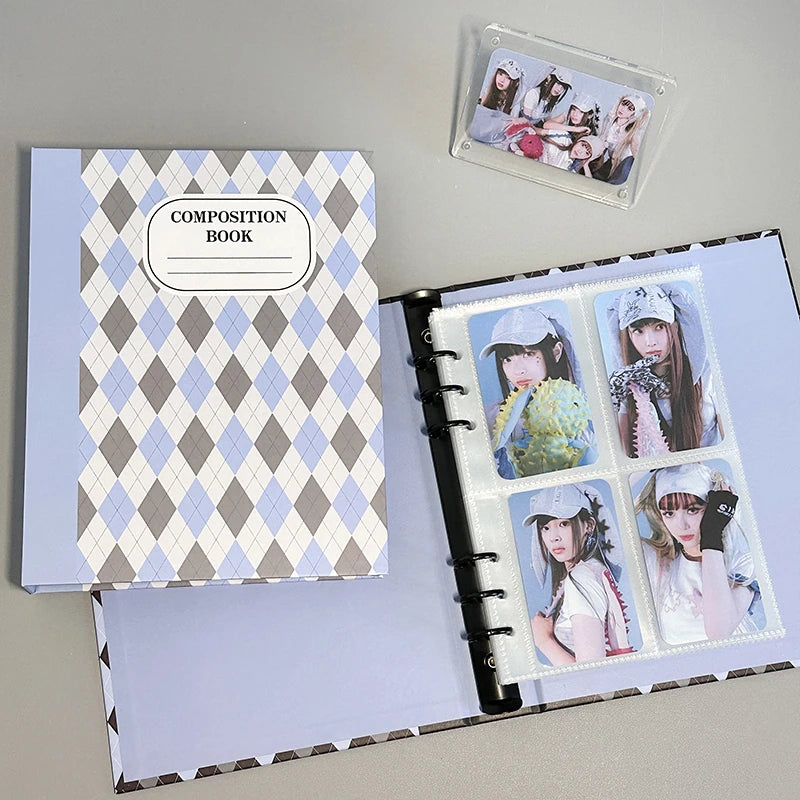 Sharkbang New Arrival A5 Binder Ring Hard Cover Collect Book Kpop Photo Album Refills Bandage Postcards Sticker Organizer-faithfullyfocusd