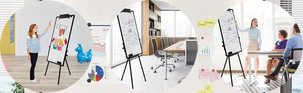 Magnetic Portable Dry Erase Height Adjustable 36 x 24 in Easel Whiteboard Stand Tripod White Board for Office Home Classroom-faithfullyfocusd