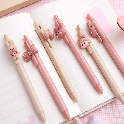 Pink Cute Ballpoint Pen Kawaii Learn Stationery Test Pressure Pens School Supplies Office Accessories канцелярия Caneta ручка-faithfullyfocusd