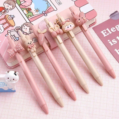 Pink Cute Ballpoint Pen Kawaii Learn Stationery Test Pressure Pens School Supplies Office Accessories канцелярия Caneta ручка-faithfullyfocusd