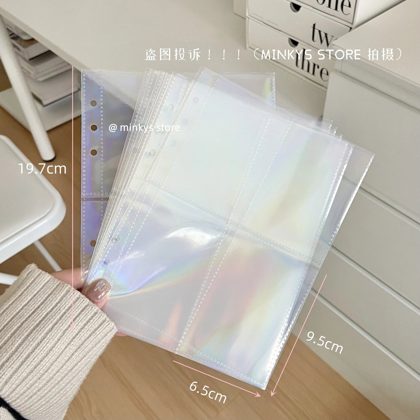 MINKYS PU Leather Silver A5 Kpop Photocards Collect Binder idol Photo Card Book Idol Storage Album Stationery-faithfullyfocusd