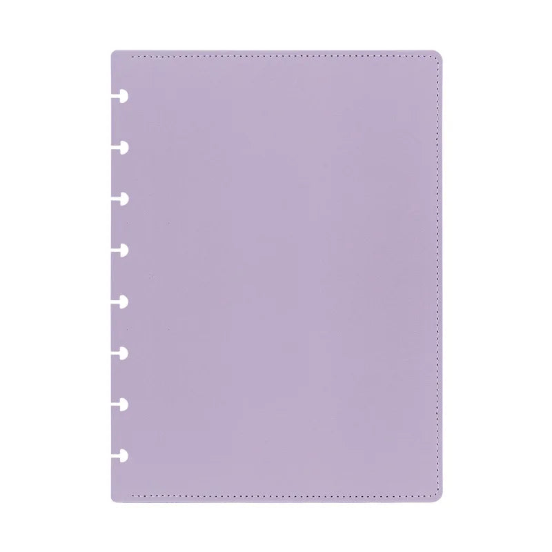 A5 Medium PU Leather Notebook Replaceable Spare Shell Mushroom Hole Cover Loose-leaf Binders Cover Notebooks and Journals-faithfullyfocusd