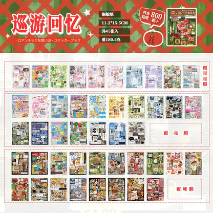 MINKYS 45 sheets/piece Retro Decorative Stickers Laptop Kpop Toploader Photocard Sticker Book Kids Gift School Stationery-faithfullyfocusd