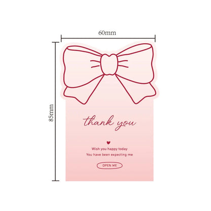 Pink Bowknot Thank You Stickers for Package Adhesive Decorative Seal Labels-faithfullyfocusd