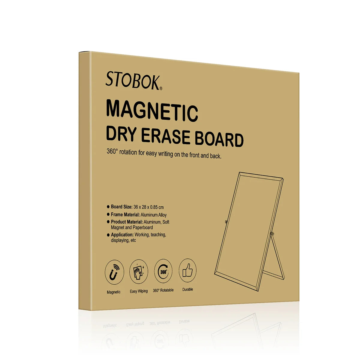 STOBOK Magnetic Dry Erase Board Double Sided Personal Desktop Tabletop White Board Planner Reminder with Stand for School Office-faithfullyfocusd