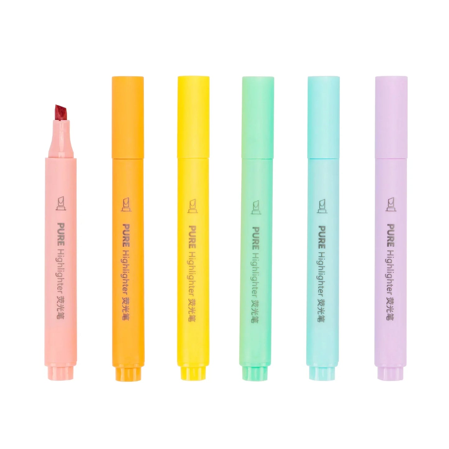 6Pcs/set Pastel Color Macaron Highlighter Pen Marker Pens Fluorescent Pen Drawing Highlighters Cute Stationery School Supplies-faithfullyfocusd