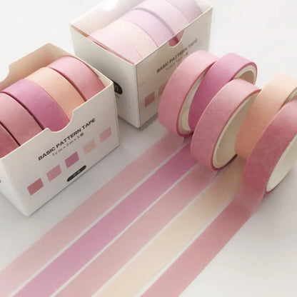 5Pcs Sakura Washi Tape Set Basic Decorative Adhesive Tape Journal Supplies Washitape Stationery Scrapbooking Cute Masking Tape-faithfullyfocusd