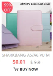 Sharkbang New Arrival A5 Binder Ring Hard Cover Collect Book Kpop Photo Album Refills Bandage Postcards Sticker Organizer-faithfullyfocusd