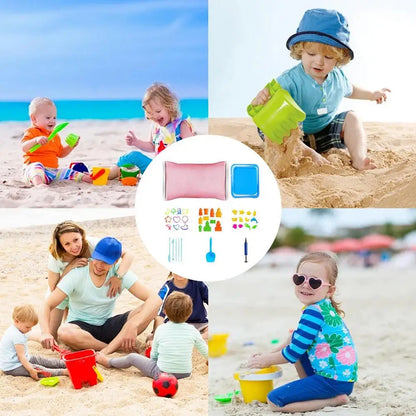 Play Sand Indoor Sand Mold Set Colorful Play Sand Sensory Sand With Inflatable Cushion Base Playful For Boys Girls Toddler-faithfullyfocusd