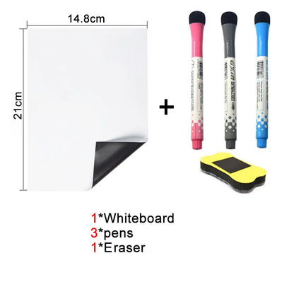 A5 Size Magnetic Whiteboard,Dry Erase White Boards,Soft Home Office Kitchen Flexible Pad Fridge Stickers Memo Message Board-faithfullyfocusd