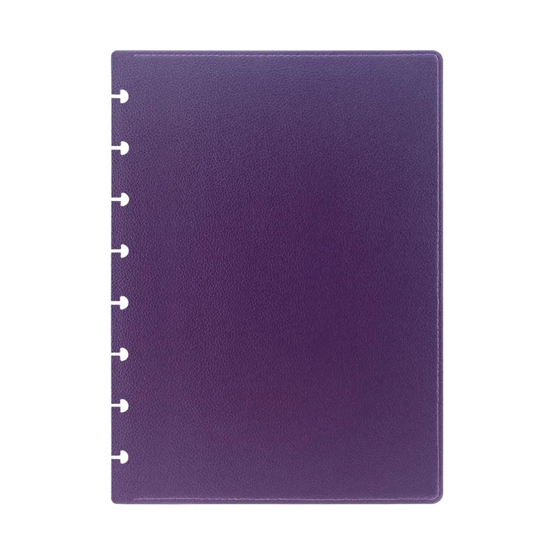 A5 Medium PU Leather Notebook Replaceable Spare Shell Mushroom Hole Cover Loose-leaf Binders Cover Notebooks and Journals-faithfullyfocusd