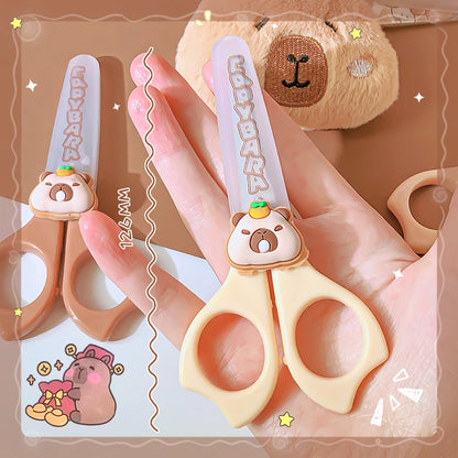 pretty school useful back to school stationery scissors  cute capybara craft scissors Mini scissors for diy children's scissors-faithfullyfocusd