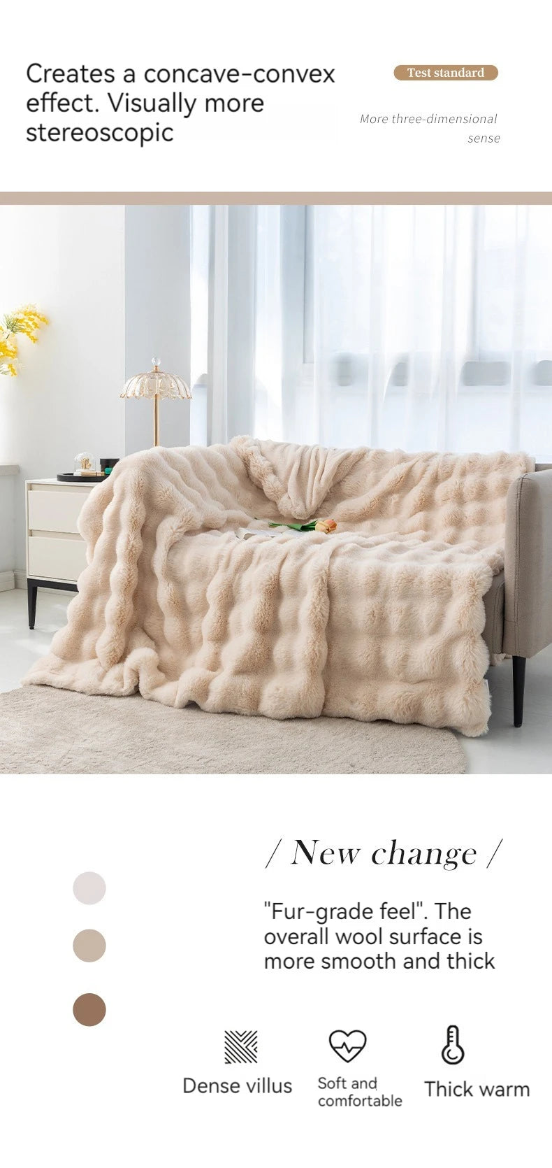 Luxury Rabbit Plush Blanket Winter Autumn Comfortable Blankets Office Air Conditioning Leisure Blanket Thickness Sofa Cover-faithfullyfocusd