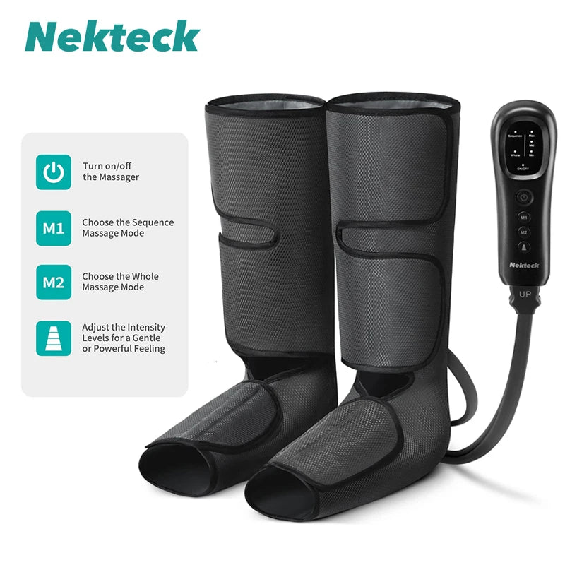 Nekteck Leg Massager Electric Air Pressure Stereo Circulation Massage Therapy Promote Blood Circulation Relieve Muscle Fatigue-faithfullyfocusd