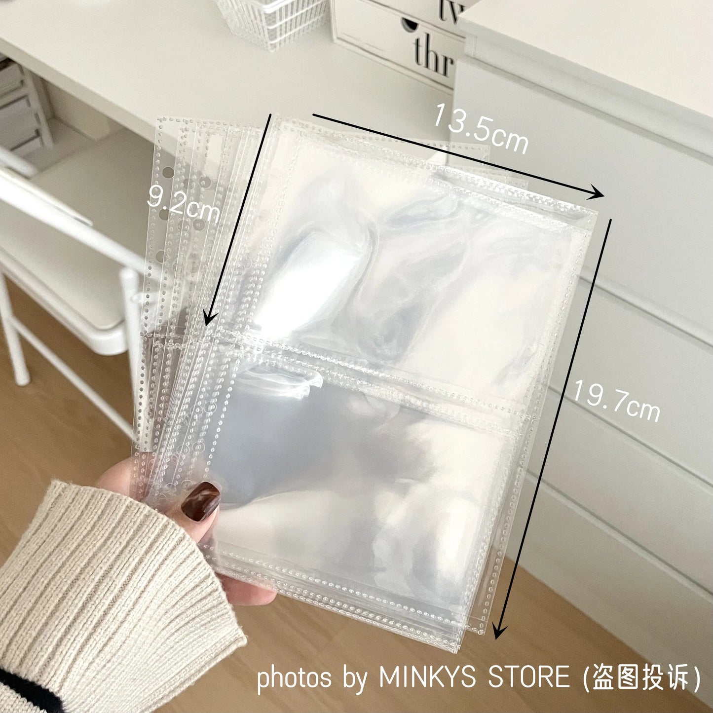 MINKYS PU Leather Silver A5 Kpop Photocards Collect Binder idol Photo Card Book Idol Storage Album Stationery-faithfullyfocusd