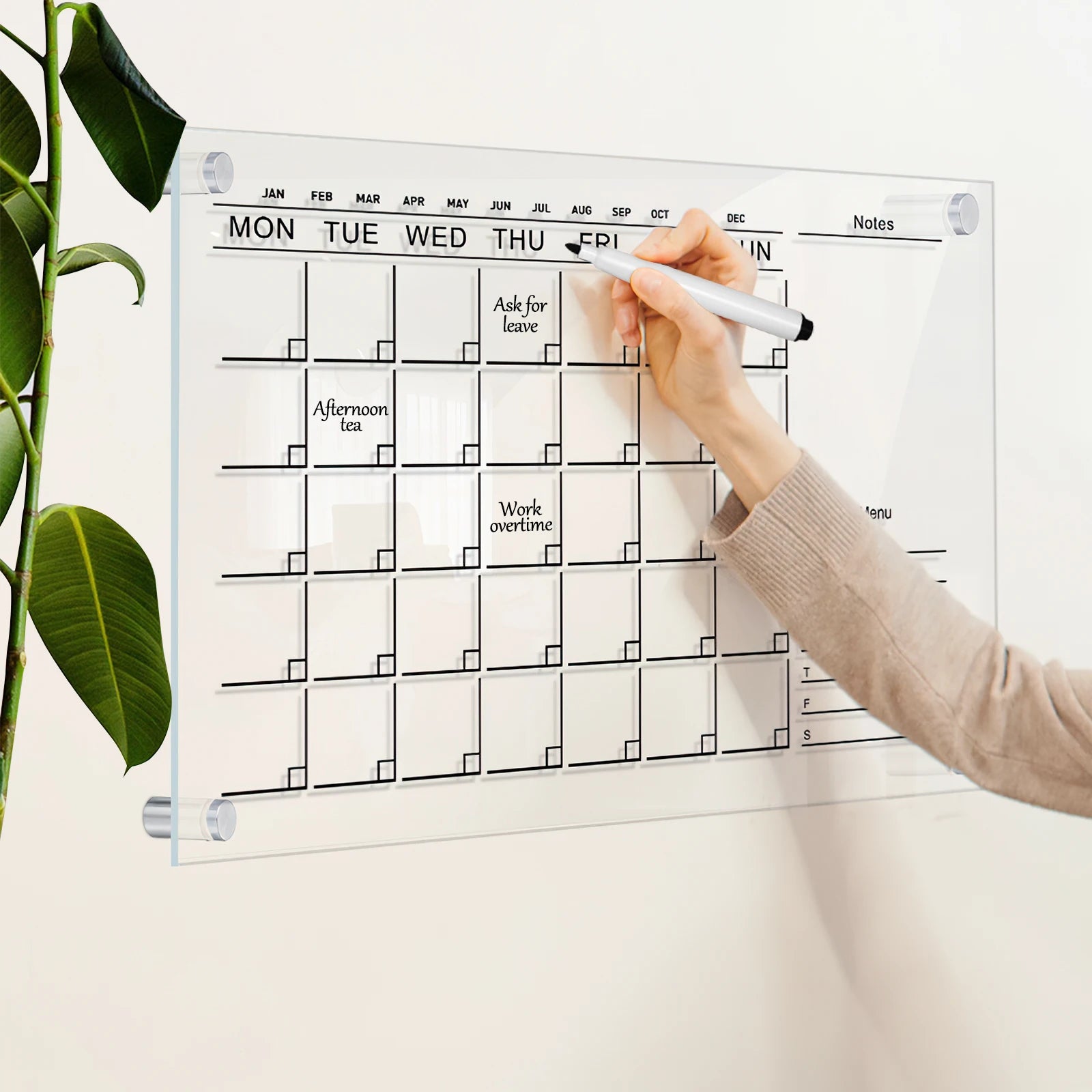 Whiteboard For Wall White Board Surface Calendar Whiteboard Dry Erase Calendar Weekly Dry Erase Board for Kids-faithfullyfocusd