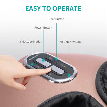 Nekteck Foot Massager Heating Therapy Compression Shiatsu Knead Roller Muscle Relax Pain Relief Electric Foot Massage Machine-faithfullyfocusd