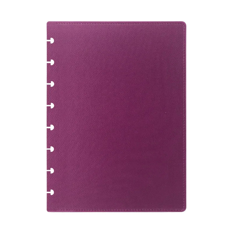 A5 Medium PU Leather Notebook Replaceable Spare Shell Mushroom Hole Cover Loose-leaf Binders Cover Notebooks and Journals-faithfullyfocusd