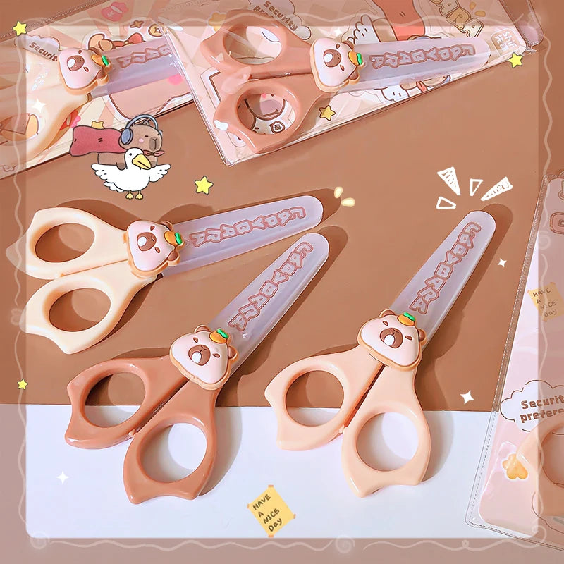 pretty school useful back to school stationery scissors  cute capybara craft scissors Mini scissors for diy children's scissors-faithfullyfocusd