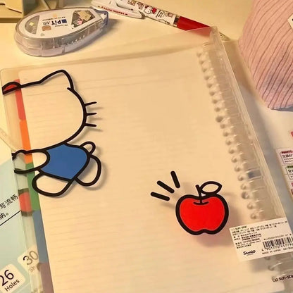 Kawaii Sanrio Hello Kitty Notebook Cute Anime Cartoon Student B5 Cover Waterproof Notebook School Supplies Stationery Girls Gift-faithfullyfocusd