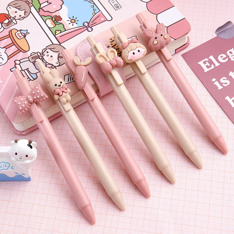 Pink Cute Ballpoint Pen Kawaii Learn Stationery Test Pressure Pens School Supplies Office Accessories канцелярия Caneta ручка-faithfullyfocusd