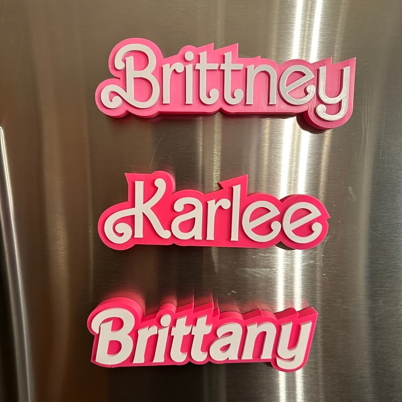 1pc Custom Acrylic Name Refrigerator Magnet - DIY Personalized English Lettering, Funky Style, Ideal for Fridge & Storage Cabinet Decoration, Decorative Magnets|Playful Design|Acrylic Construction, Fridge Magnets-faithfullyfocusd