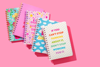 Taylor Elliott Designs - Spiral Notebook - "...Don't Stop Working For It" - 200 Pages