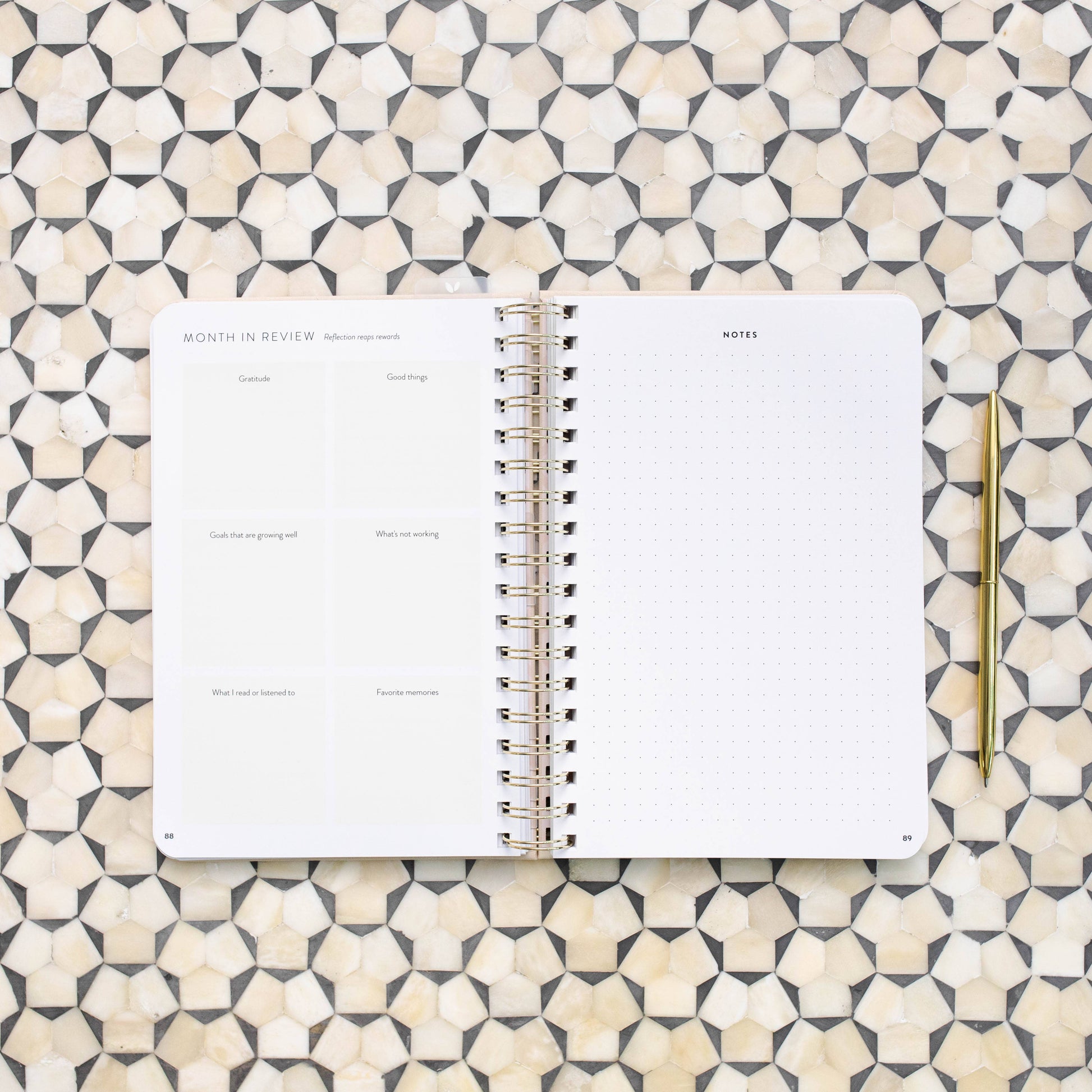 Cultivate What Matters - Fresh Start Daily Goal Planner | Natural Linen Spiral