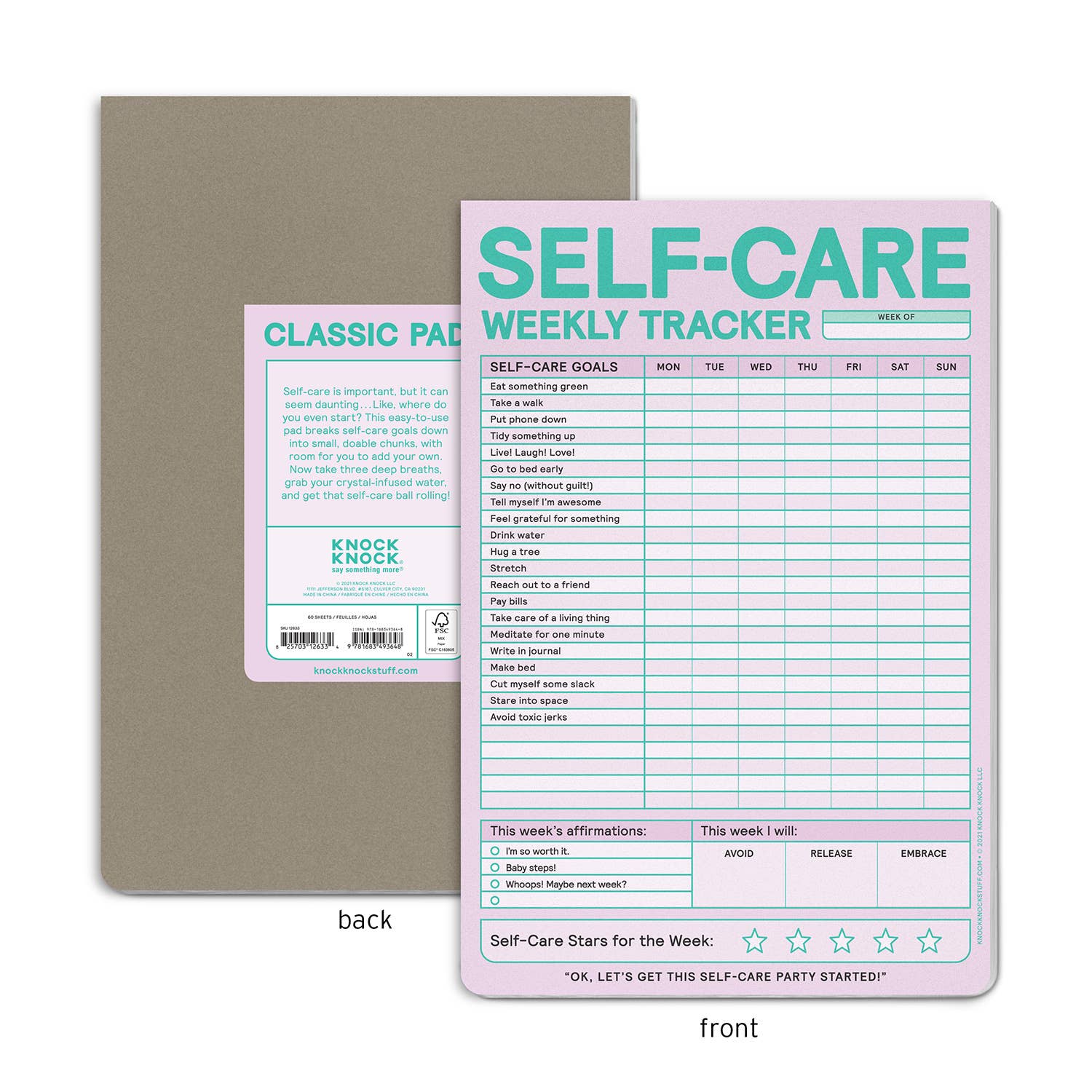 Knock Knock - Self-Care Weekly Tracker Pad (Pastel Version)