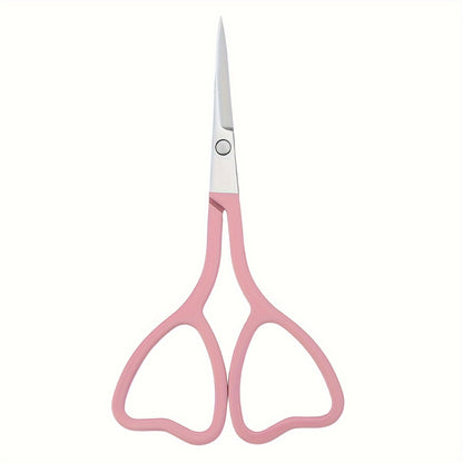 Love-Shaped Scissors: Stainless Steel with Pink And Black Handles - Perfect for Eyebrow Trimming And Eyelash Care-faithfullyfocusd