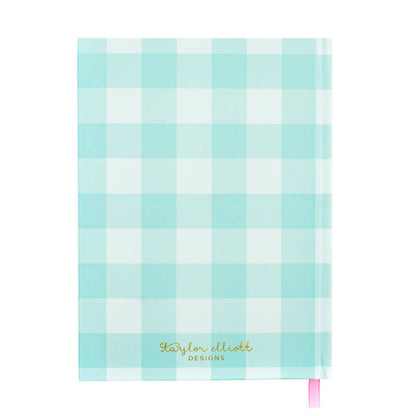 Taylor Elliott Designs - **ON SALE** Hardcover Notebook - Spiritual - Blue Gingham - faithfullyfocusd