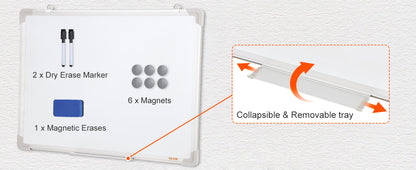 VEVOR Rolling Magnetic Whiteboard Double-Sided Mobile Whiteboard 360° Reversible Adjustable Height Dry Erase Board for School-faithfullyfocusd