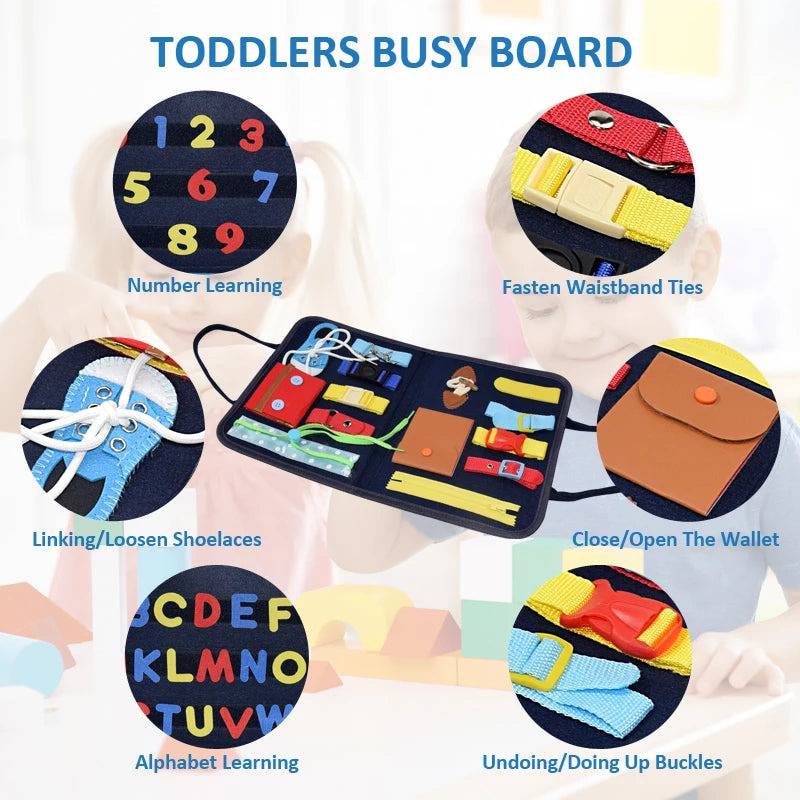 Montessori Busy Board Sensory Learning for Toddlers 15-faithfullyfocusd