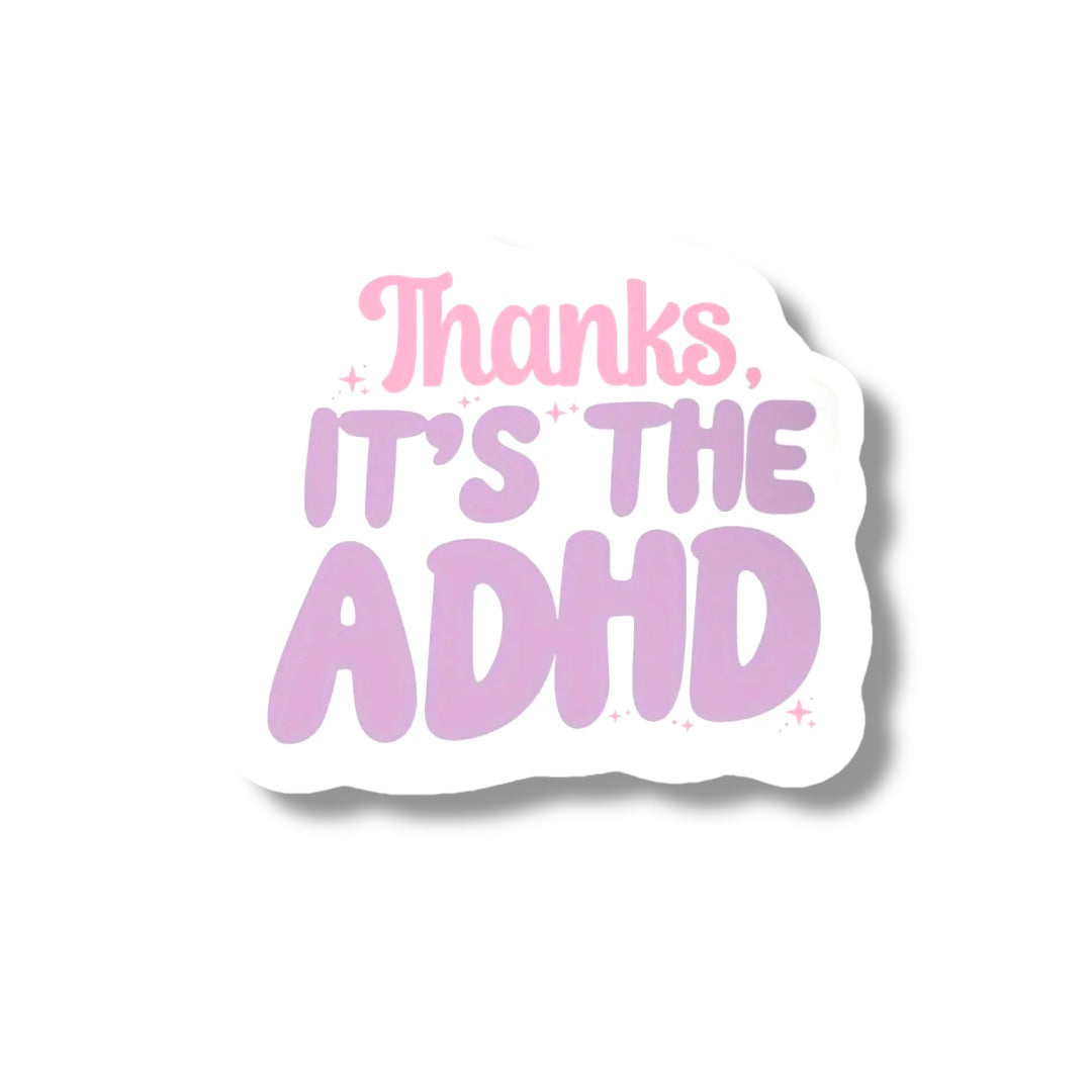 ADHD relatable Hand-Lettered Groovy Script with Star Accents, Waterproof Vinyl-faithfullyfocusd